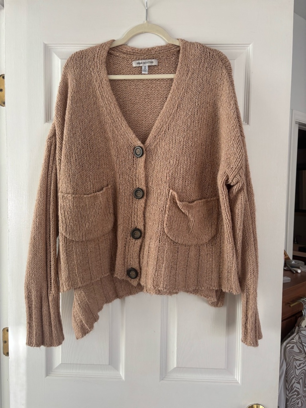 Urban Outfitters Beige/Tan Chunky Button-Front Cardigan